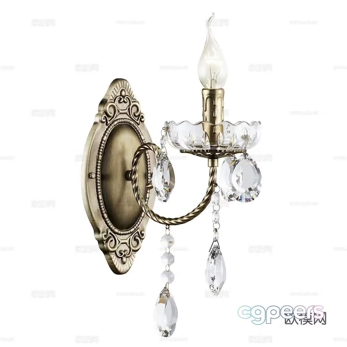 French wall light 3d model
