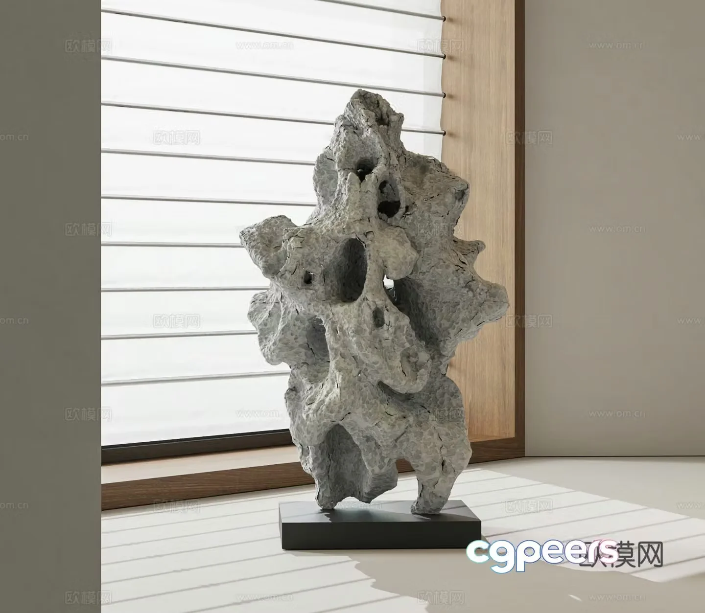 New Chinese-style Taihu stone ornaments Landscape stone Natural stone ornaments Natural stone sculpture ornaments 3D model