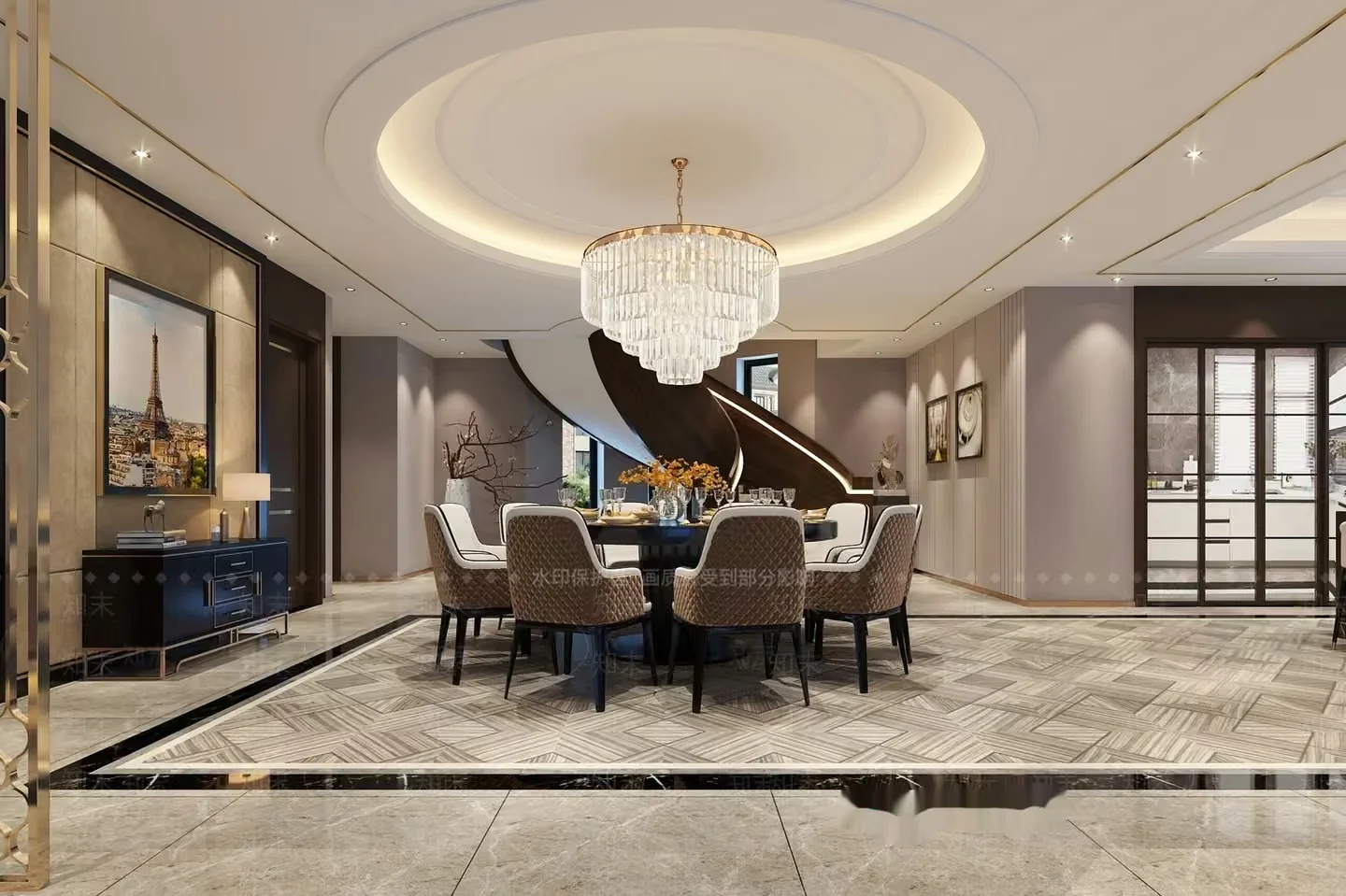 A Dining Room 3D Model – 16044 – VRAY Render