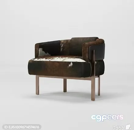 A Brown And White Chair 3D Model – 17033 – VRAY Render