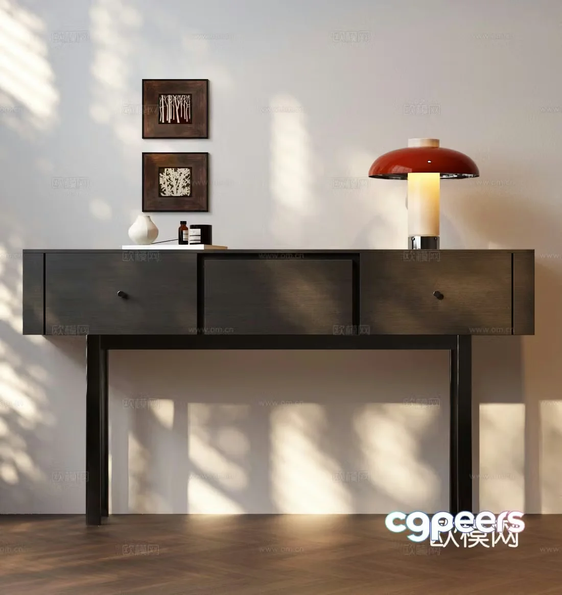 Italian minimalist porch cabinet 3D model