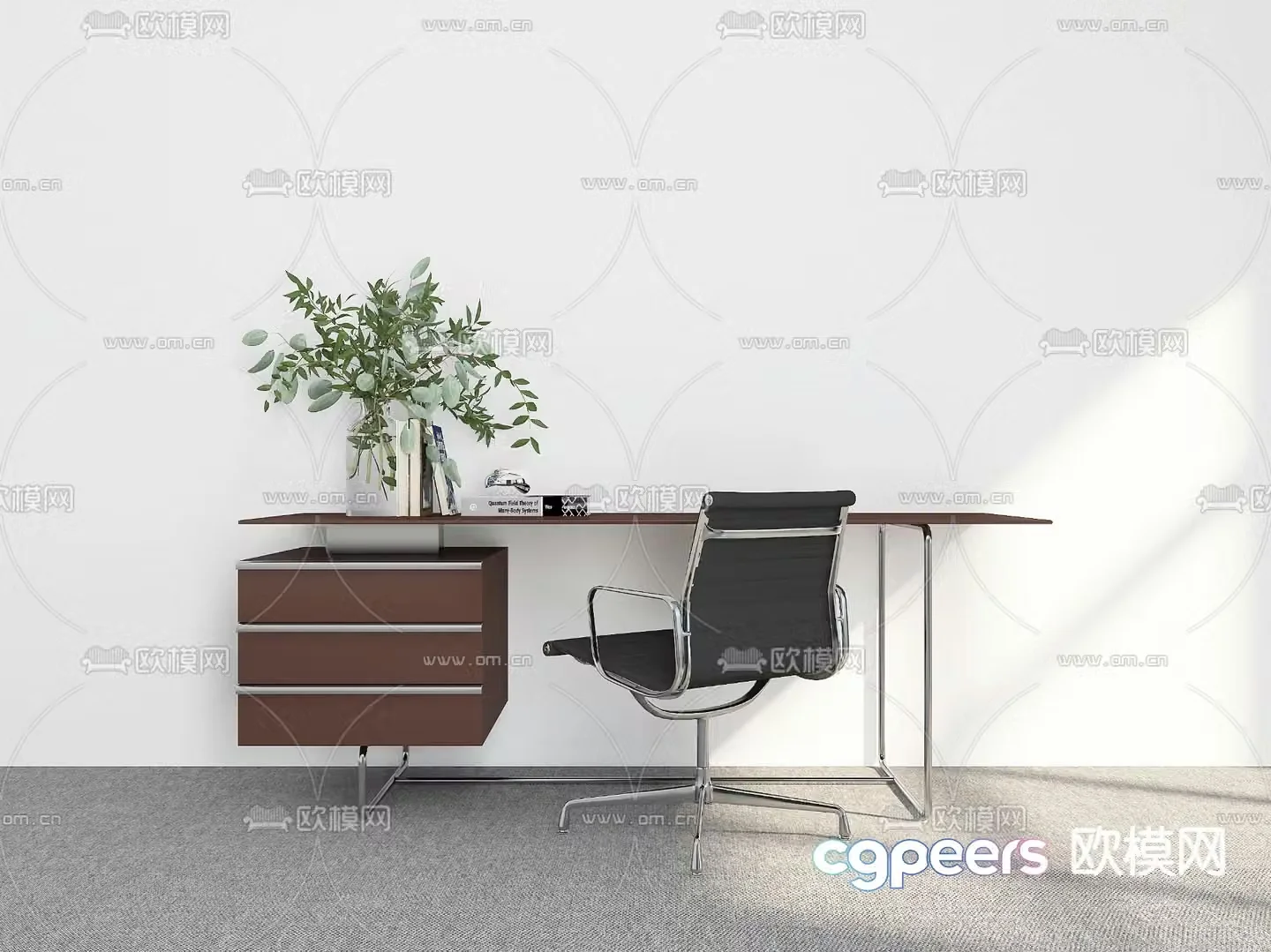 Desk table workbench manager table 3d model