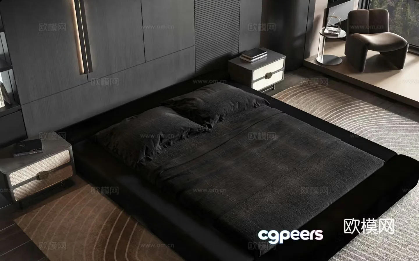 Modern style product bed 3d model