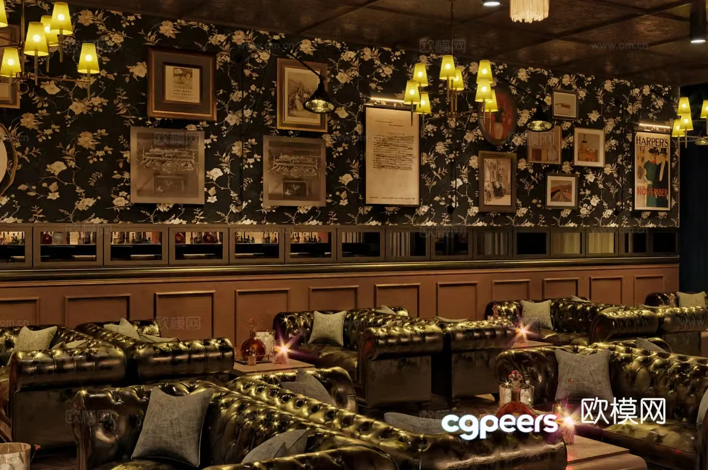 American bar 3d model