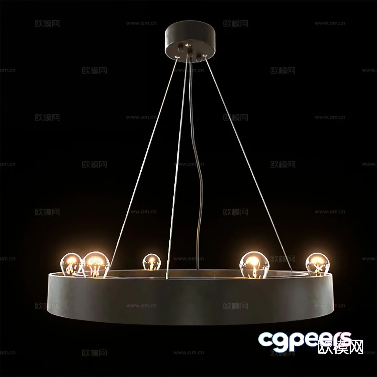 Modern interior chandelier 3d model