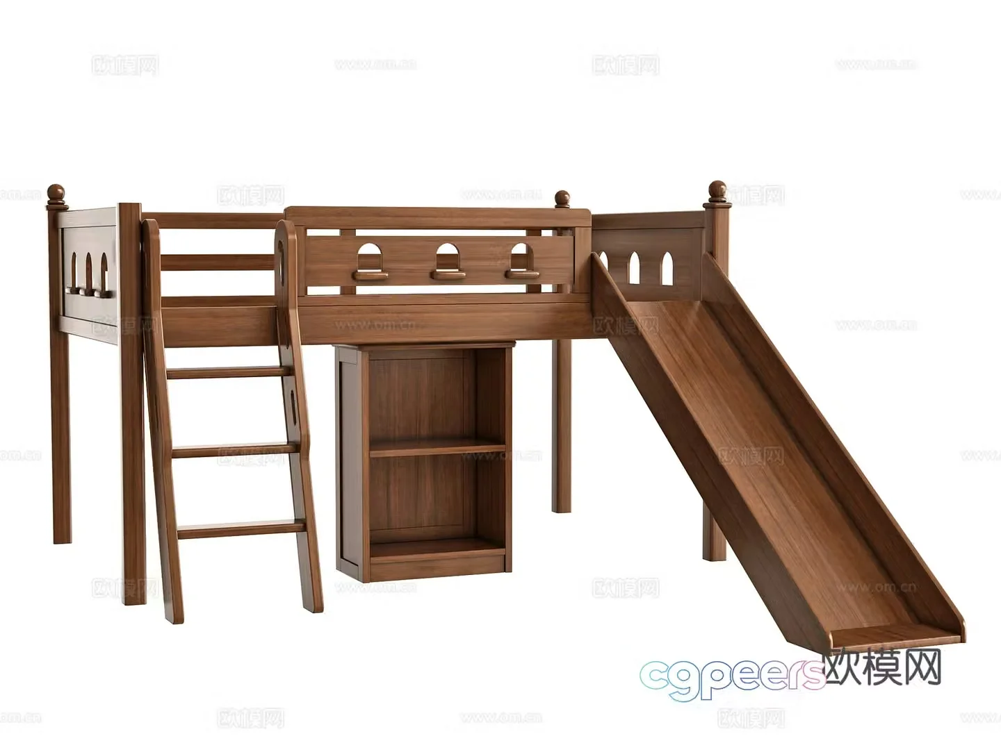 Modern 3D model on and off bed