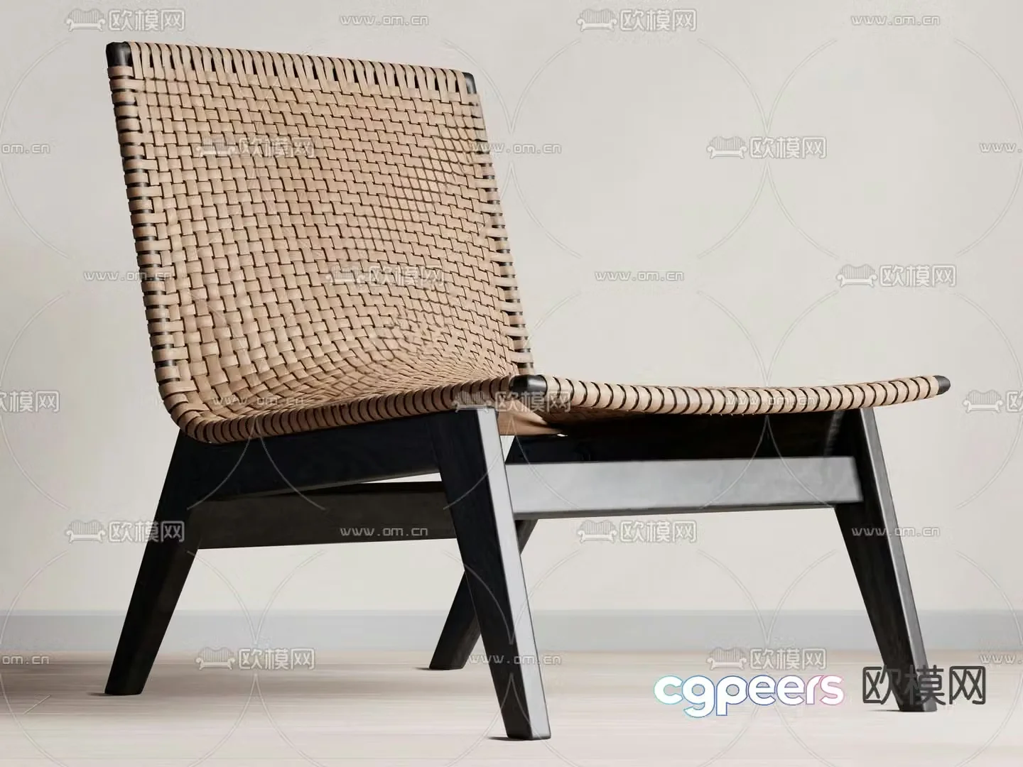 Rattan chair leisure chair 3d model