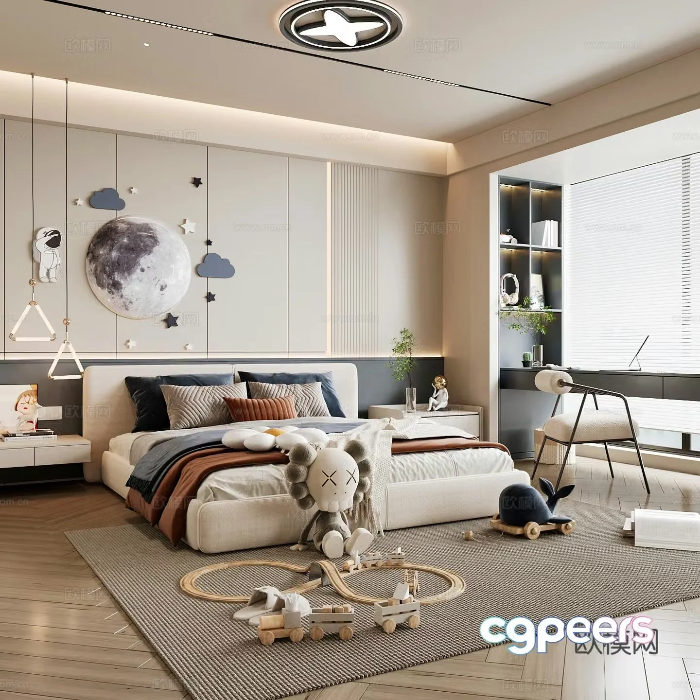 Modern Children’s Room Boy Room 3D Model