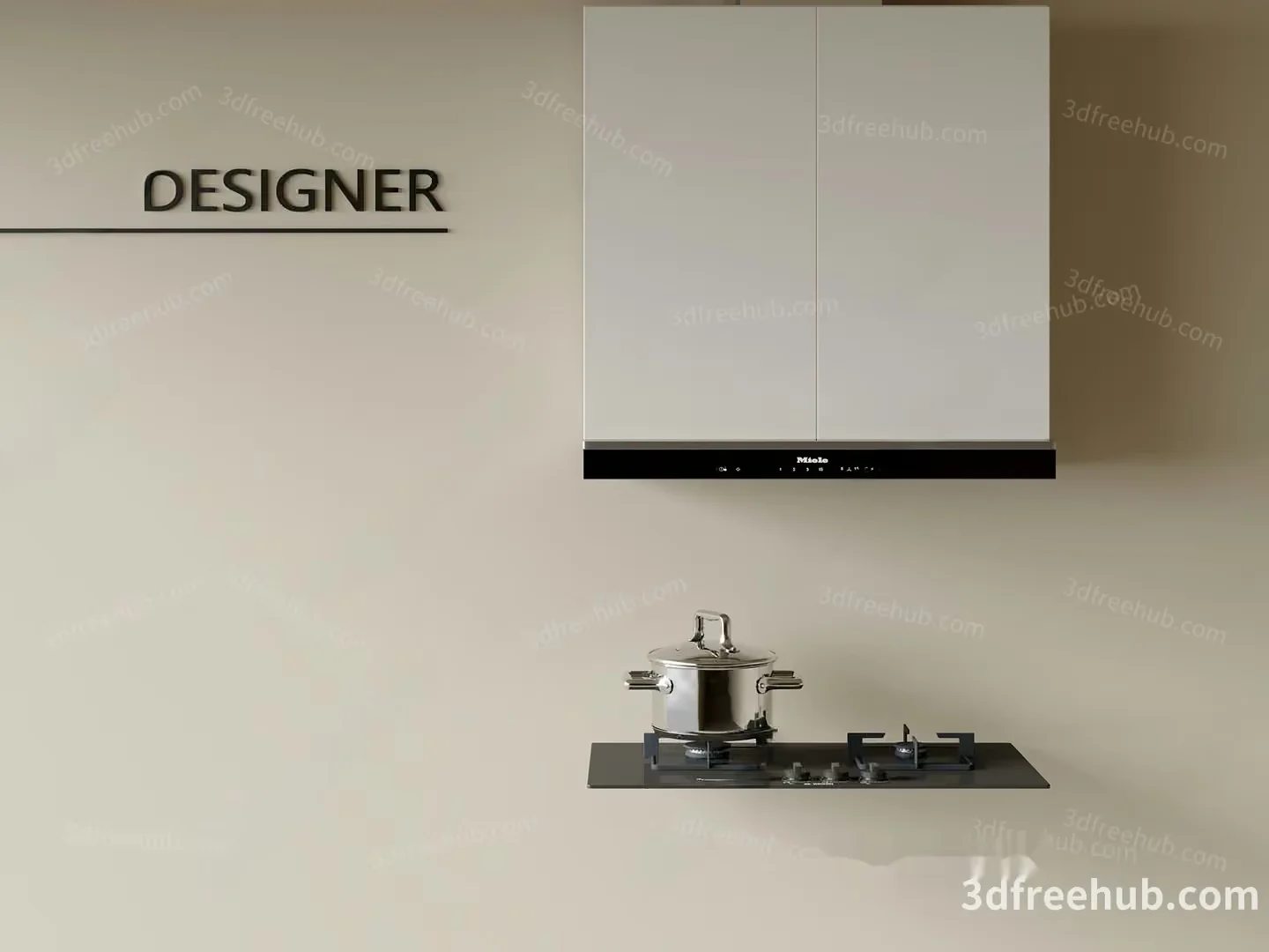 Modern Kitchen Design 3D Model – 7198 – VRAY Render