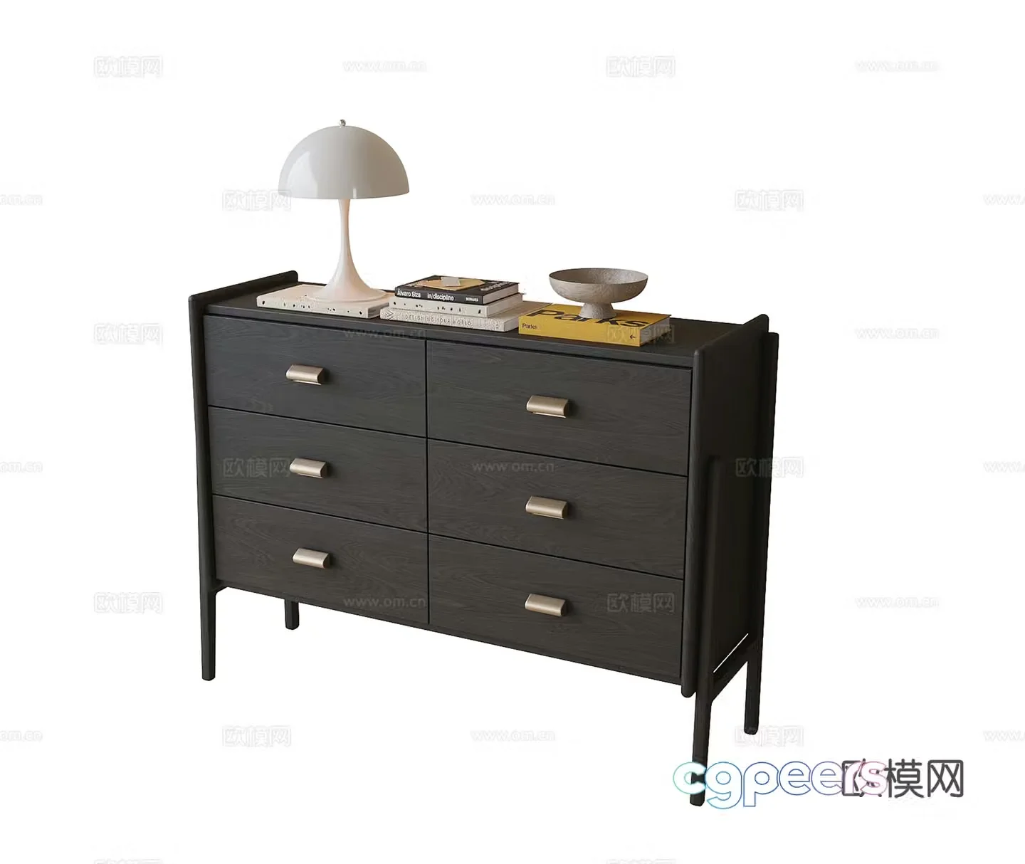 Modern porch cabinet side cabinet decorative cabinet low shoe cabinet 3d model