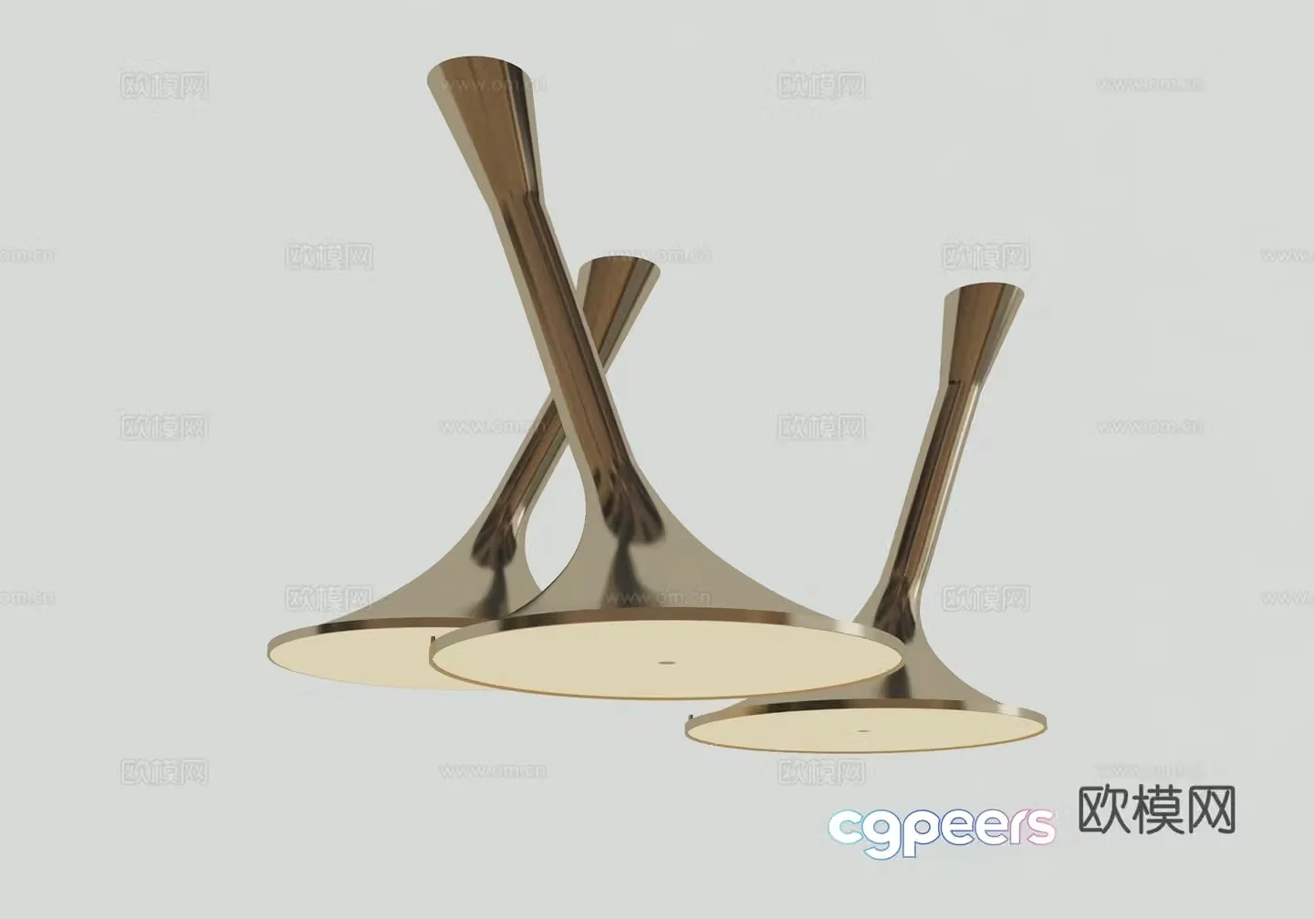 Modern chandelier 3d model