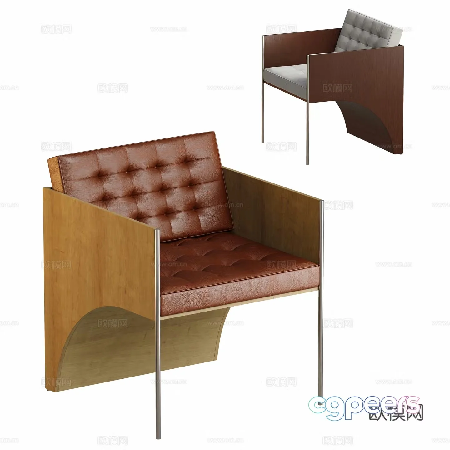 Modern sofa chair leisure chair 3d model