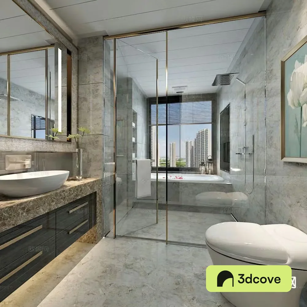 Postmodern bathroom