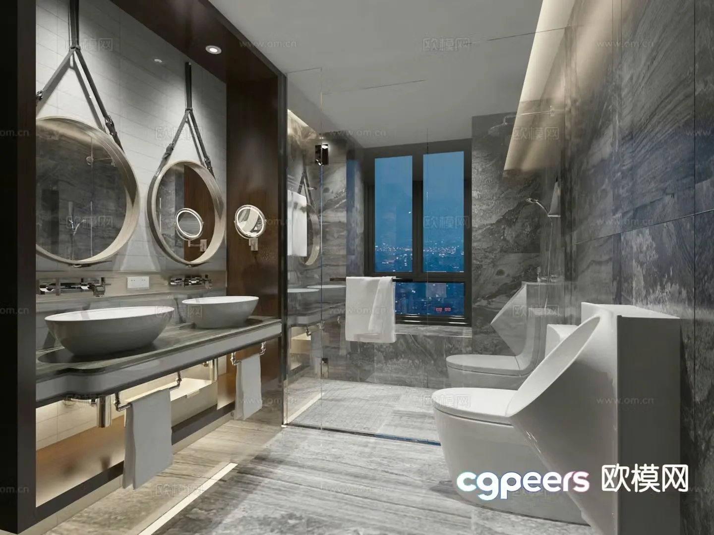 Modern bathroom bathroom 3d model