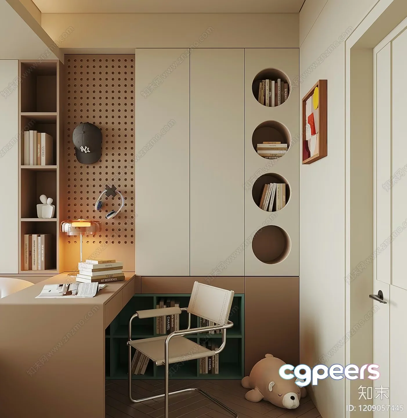 Modern Home Office 3D Model – 18670 – VRAY Render