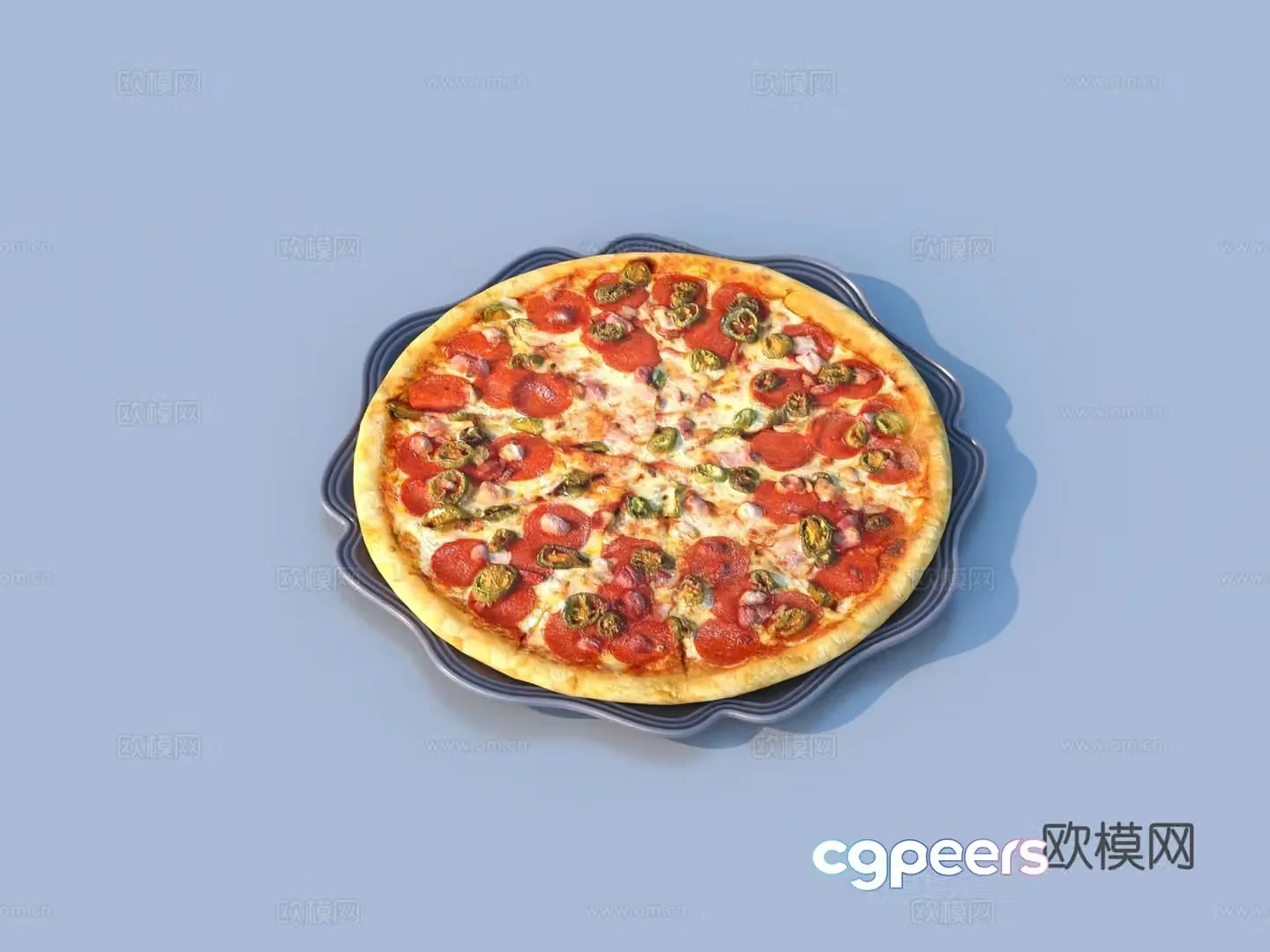 Pizza Ham Pizza pizza3d model