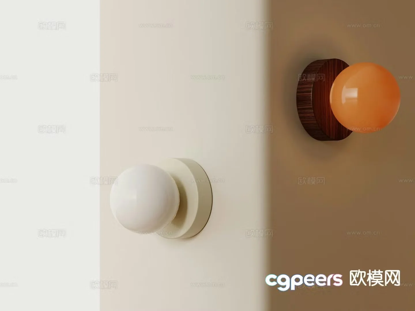Modern wall lamp spherical wall lamp 3d model