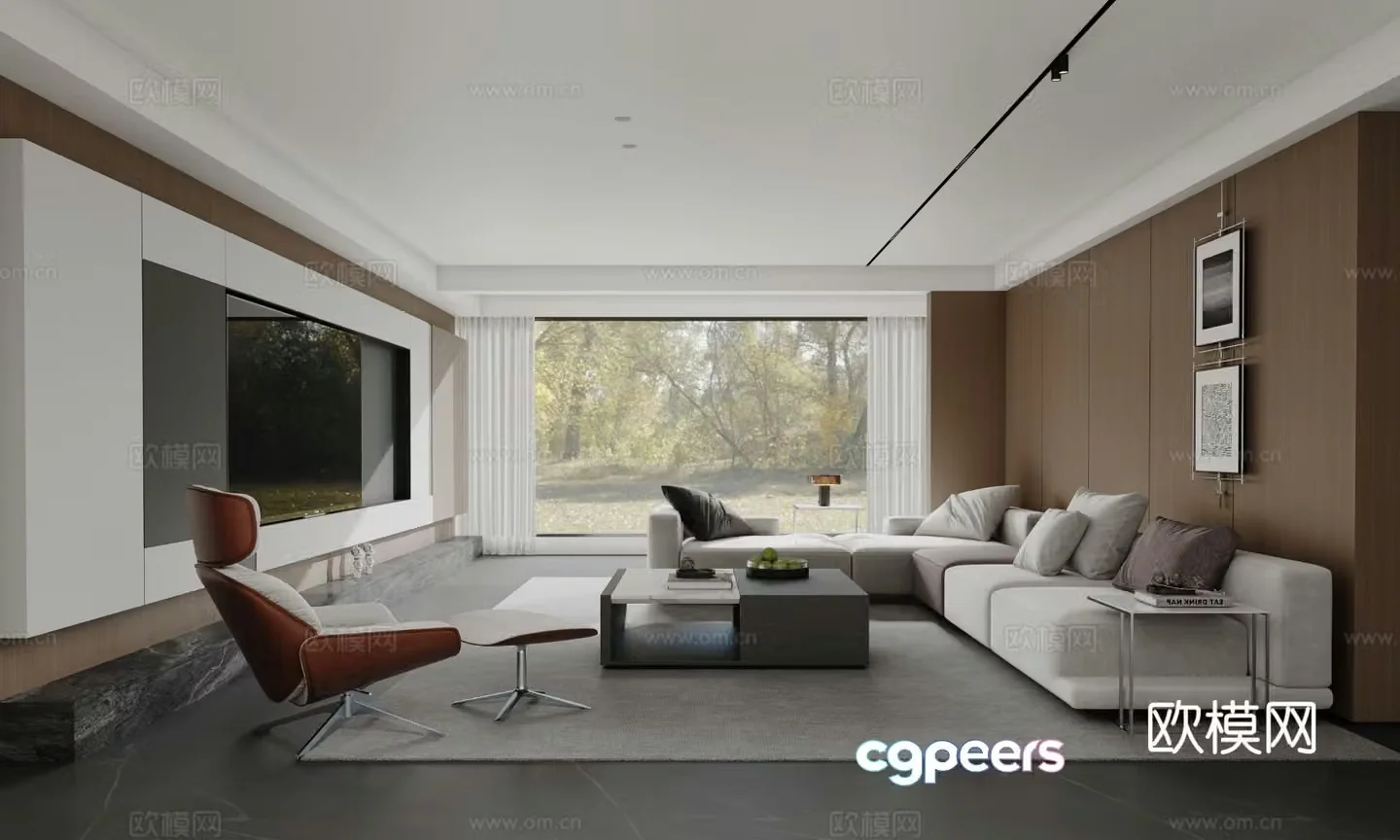 Modern living room 3d model