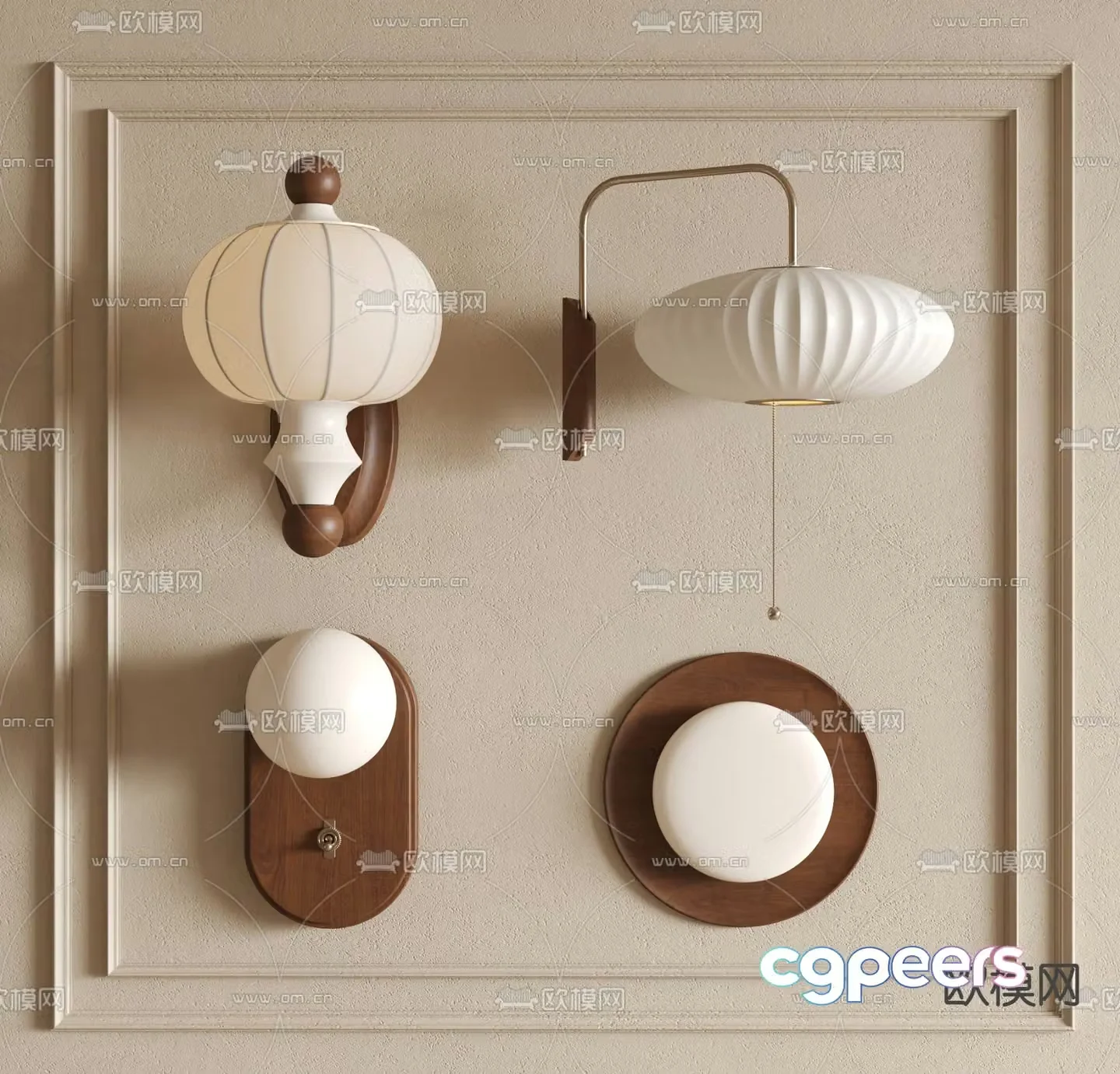 Medieval style wall lamp 3d model