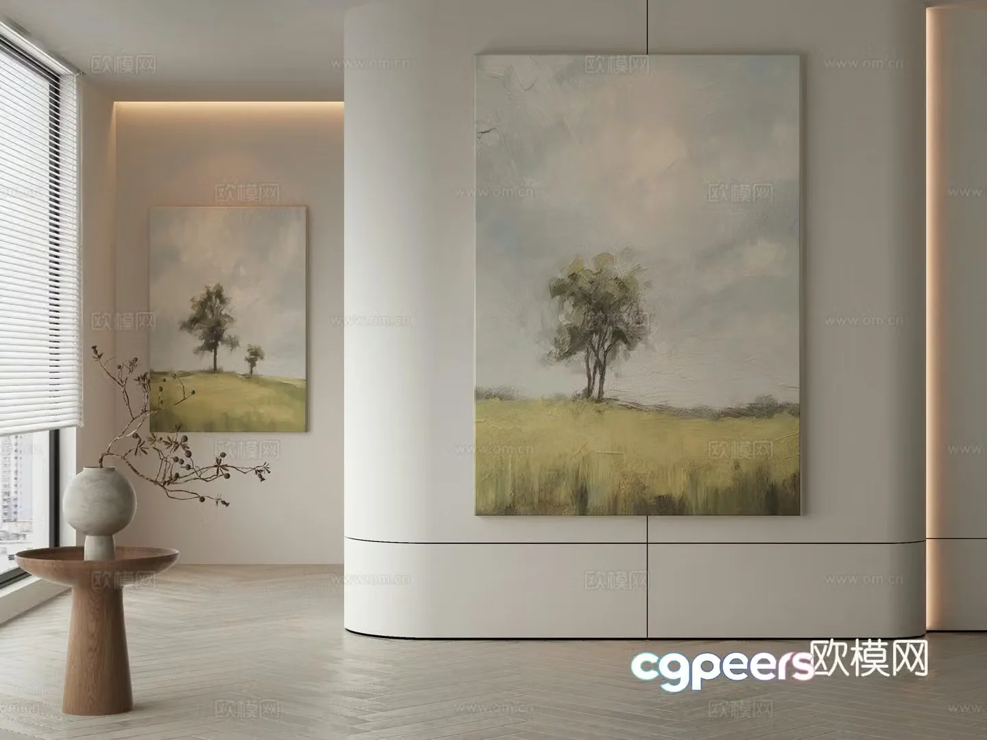 Wasabi hanging painting oil painting 3d model