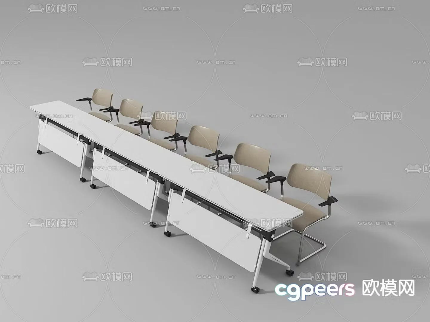 Training table conference table 3d model