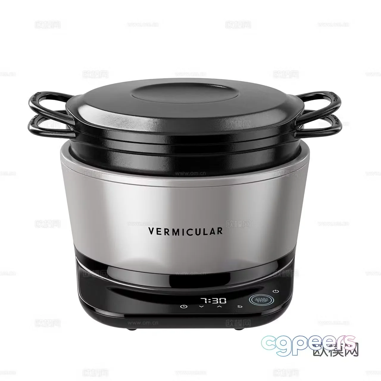 Vermicular pressure cooker pot iron pot rice cooker stainless steel pot 3d model