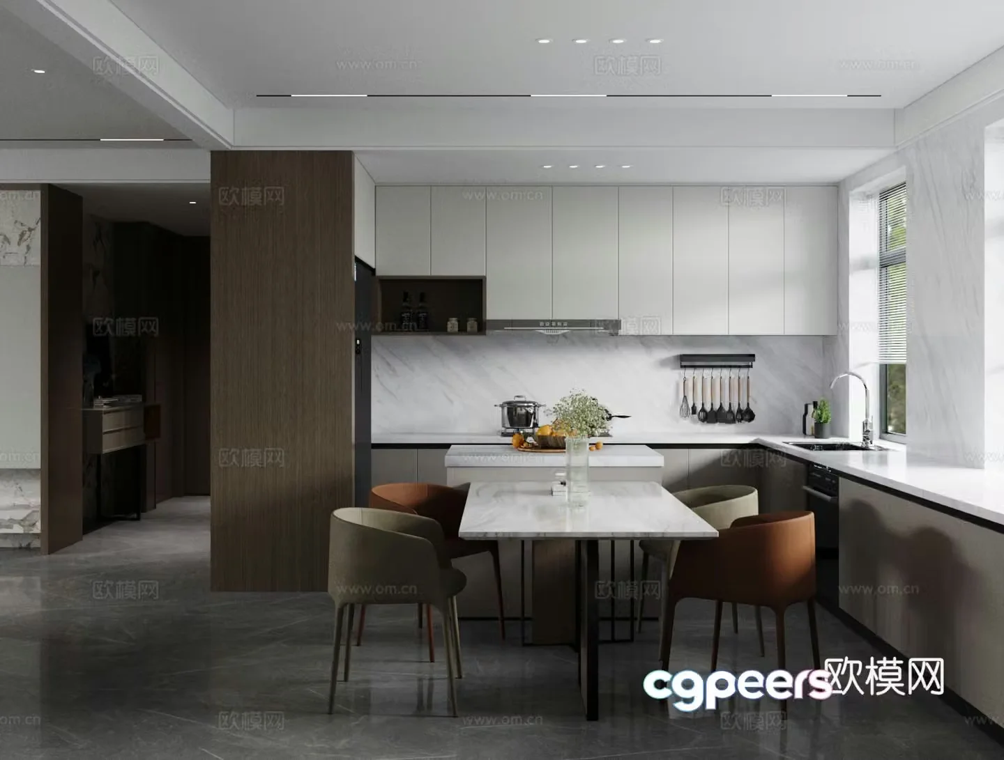 Modern restaurant 3d model