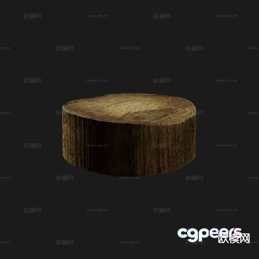 log pile wood pile wooden pier 3d model