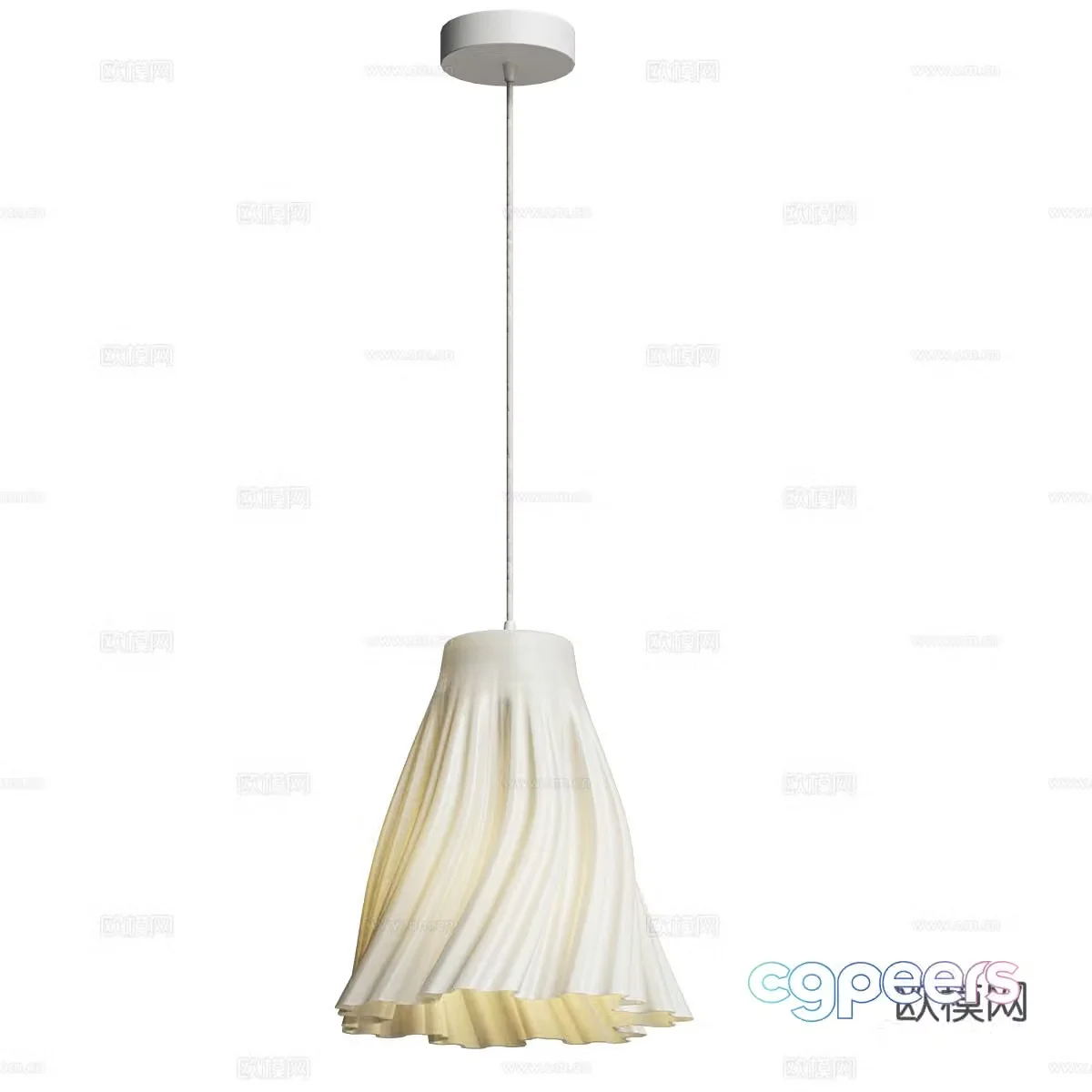 New Chinese style medieval decorative chandelier 3D model