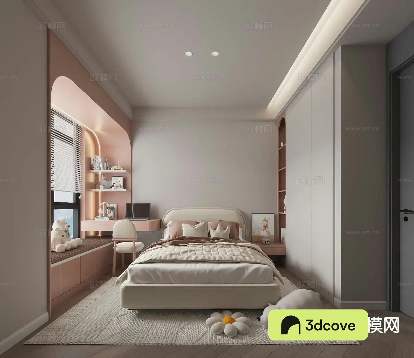 Modern kids room girl room