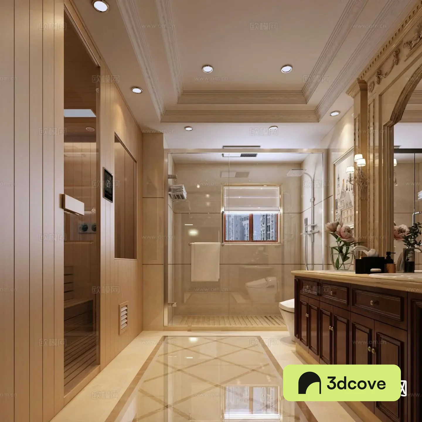 European style villa bathroom