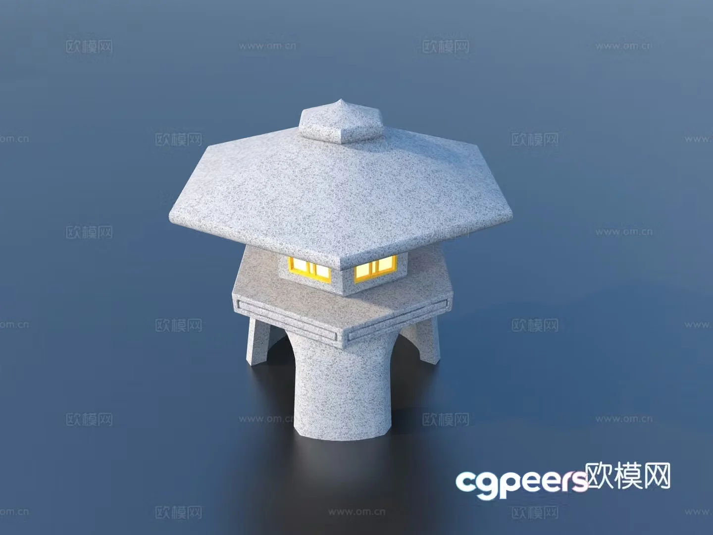 Stone lamp Garden sketch 3d model