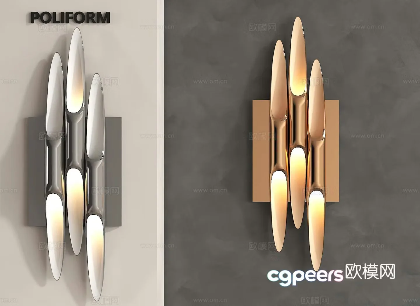 Modern lamps home decoration metal wall lamps creative lamps 3D models
