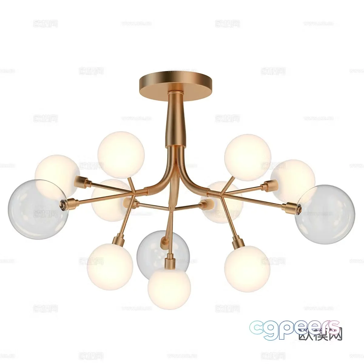 Modern simple light luxury chandeliers chandeliers simple chandeliers restaurant chandeliers living room chandeliers lamp 3d model