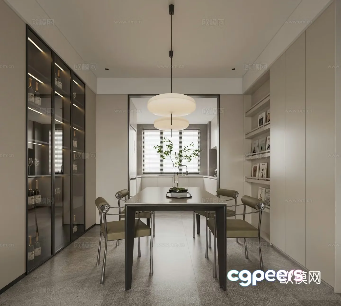 Modern restaurant 3d model