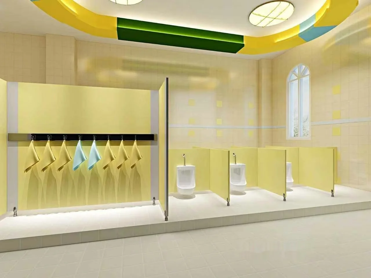 A Public Bathroom 3D Model – 16912 – VRAY Render