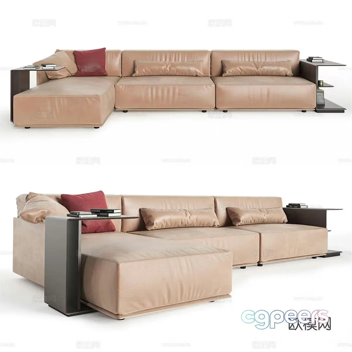 Poltrona Frau three seater sofa corner sofa 3d model