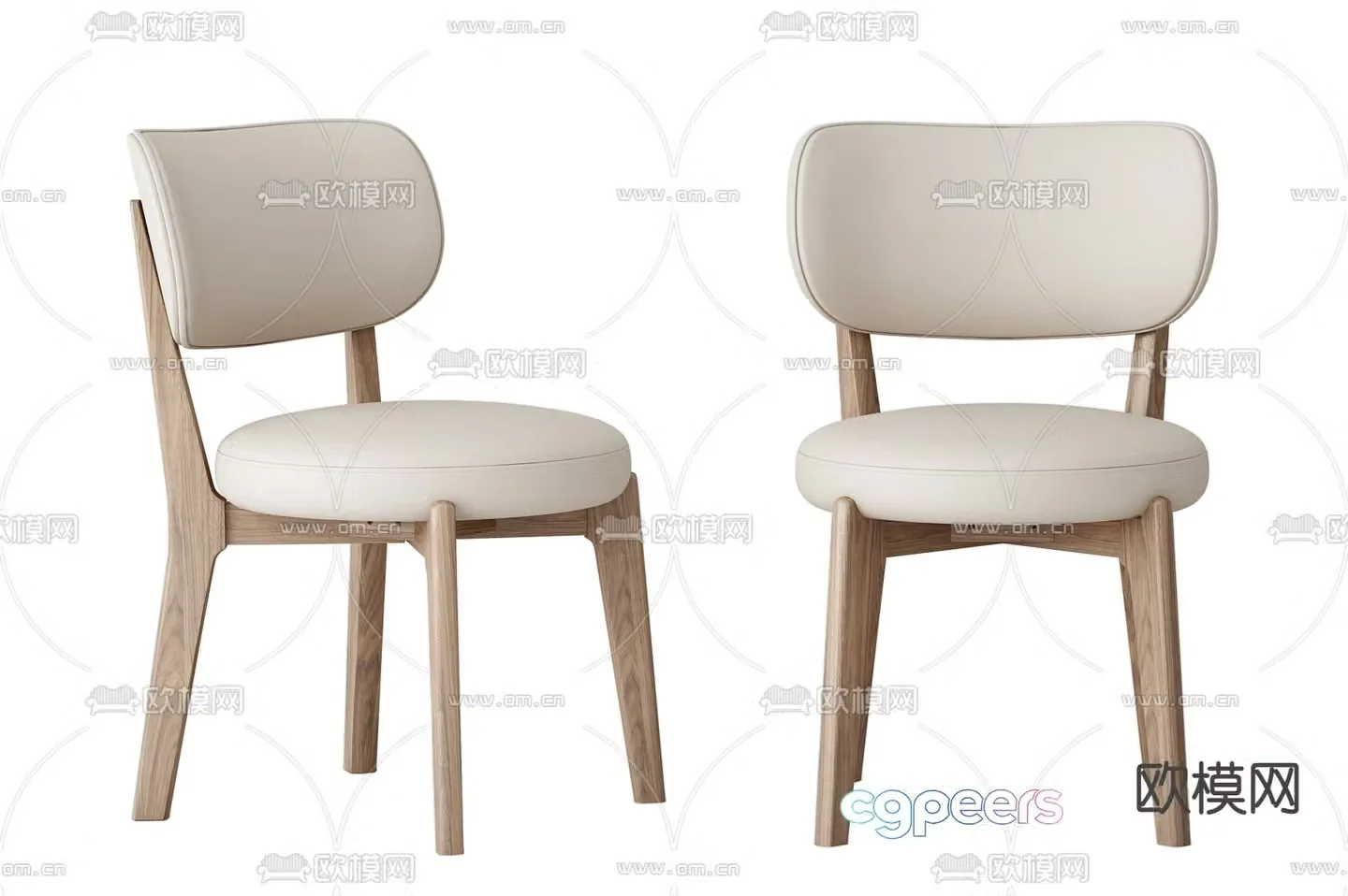 Modern chair dining chair 3d model