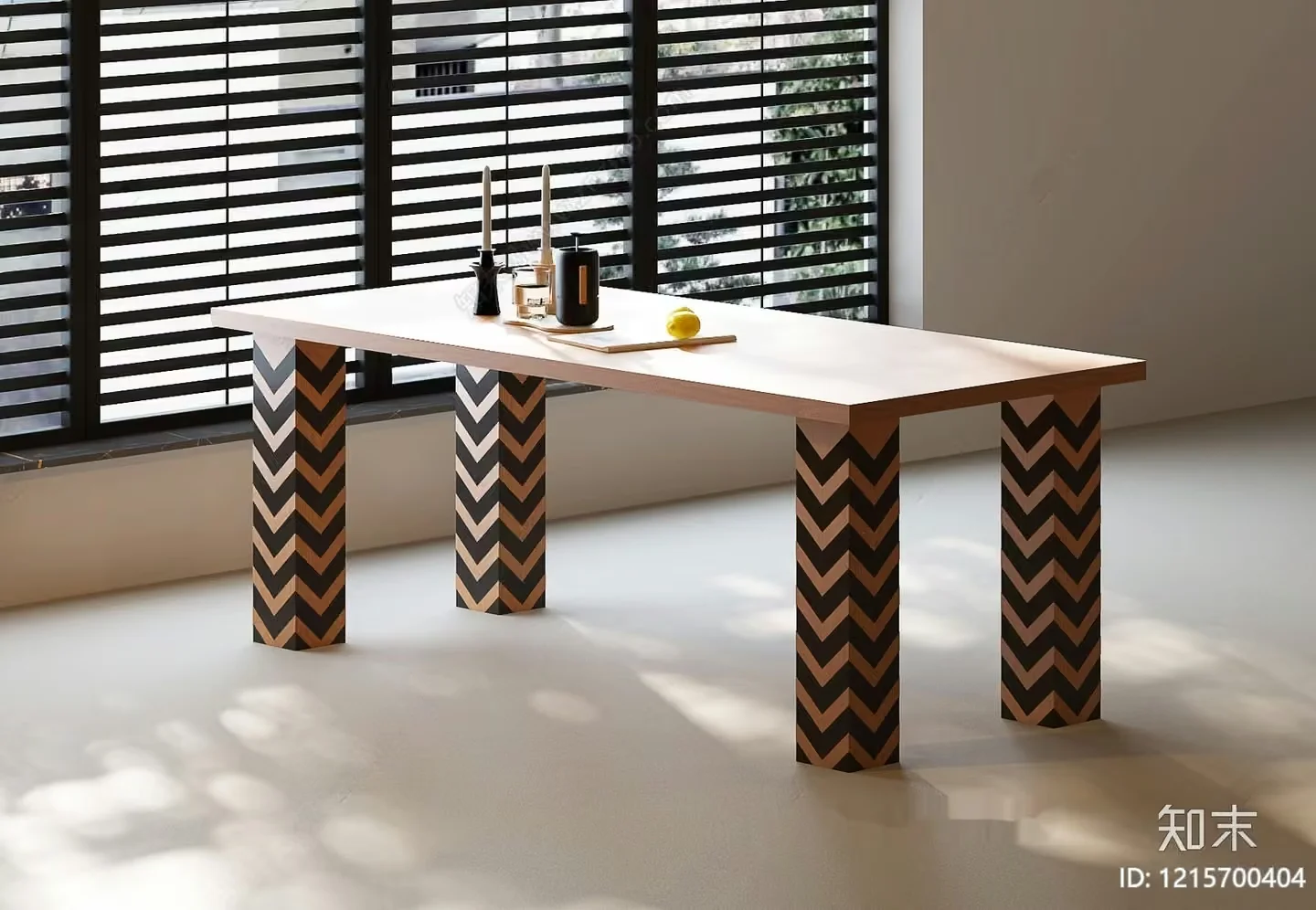 Modern Dining Table 3D Model – 10646 – VRAY Render