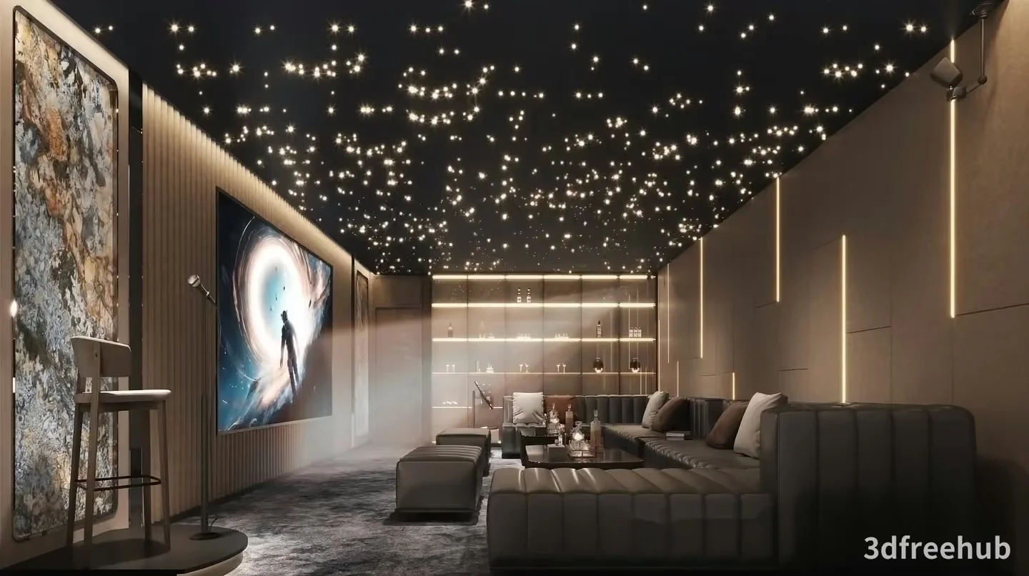Modern Living Room 3D Model – 21569 – VRAY Render