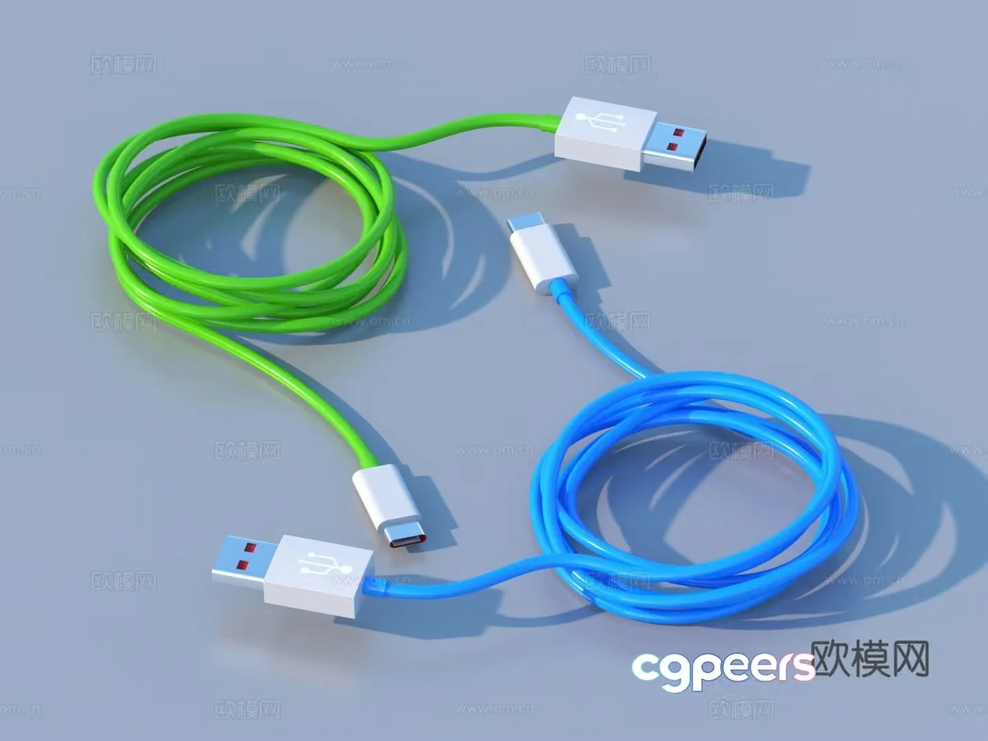 Charging cable data cable connecting cable 3d model