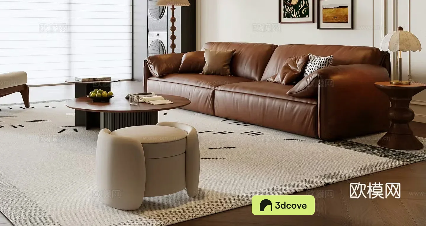 French sofa coffee table combination sofa