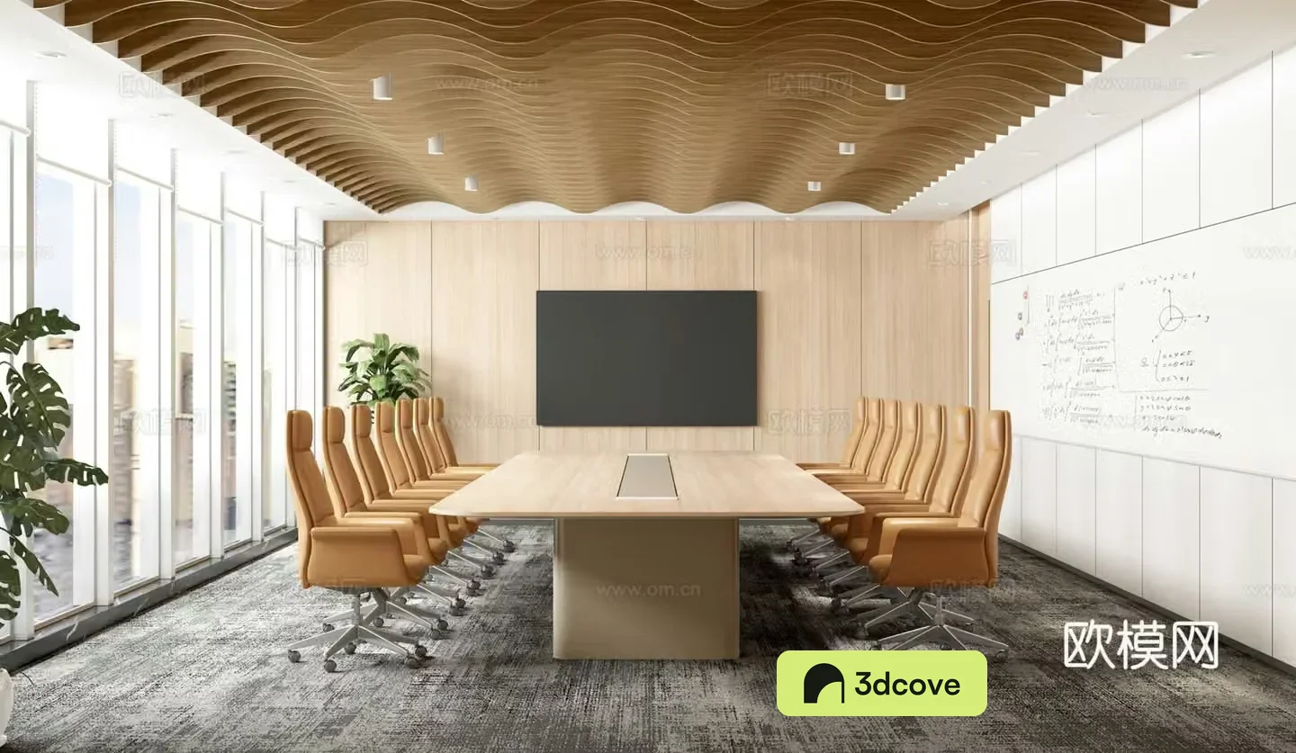 Modern conference room training room video conference room