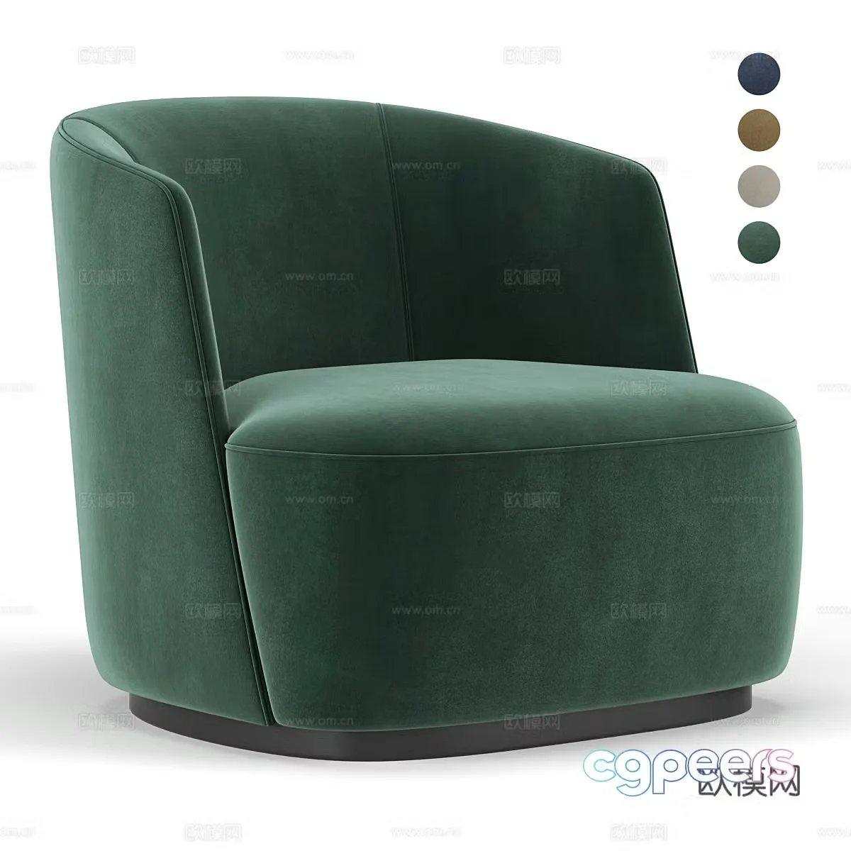 Modern light luxury Felix armchair 3d model