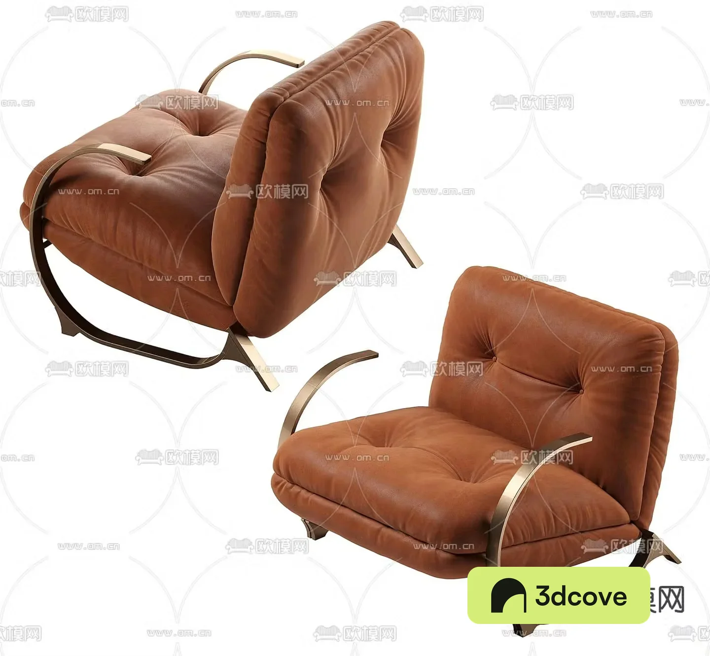 Leather sofa chair leisure chair