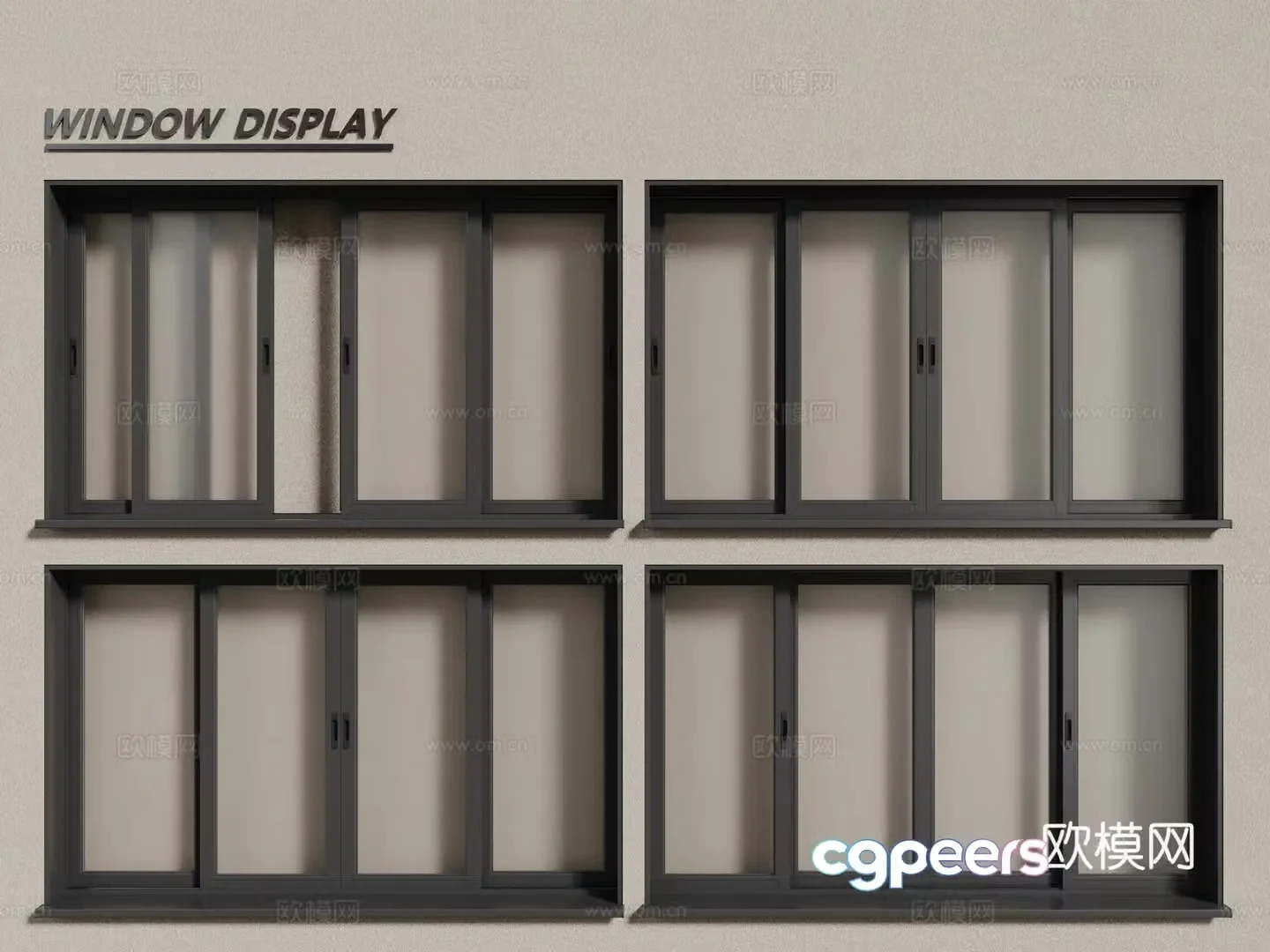 Modern windows aluminum alloy windows casement windows floor-to-ceiling windows 3d model