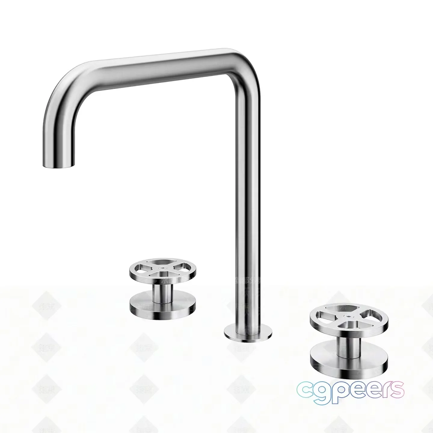 Stainless Steel Faucet 3D Model – 8395 – VRAY Render