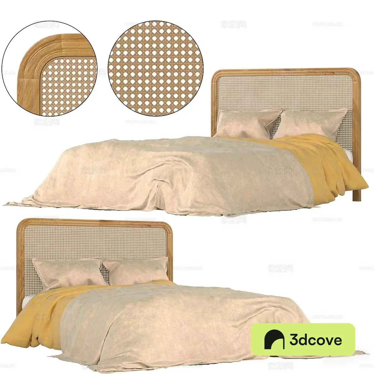 Wabi-sabi double bed