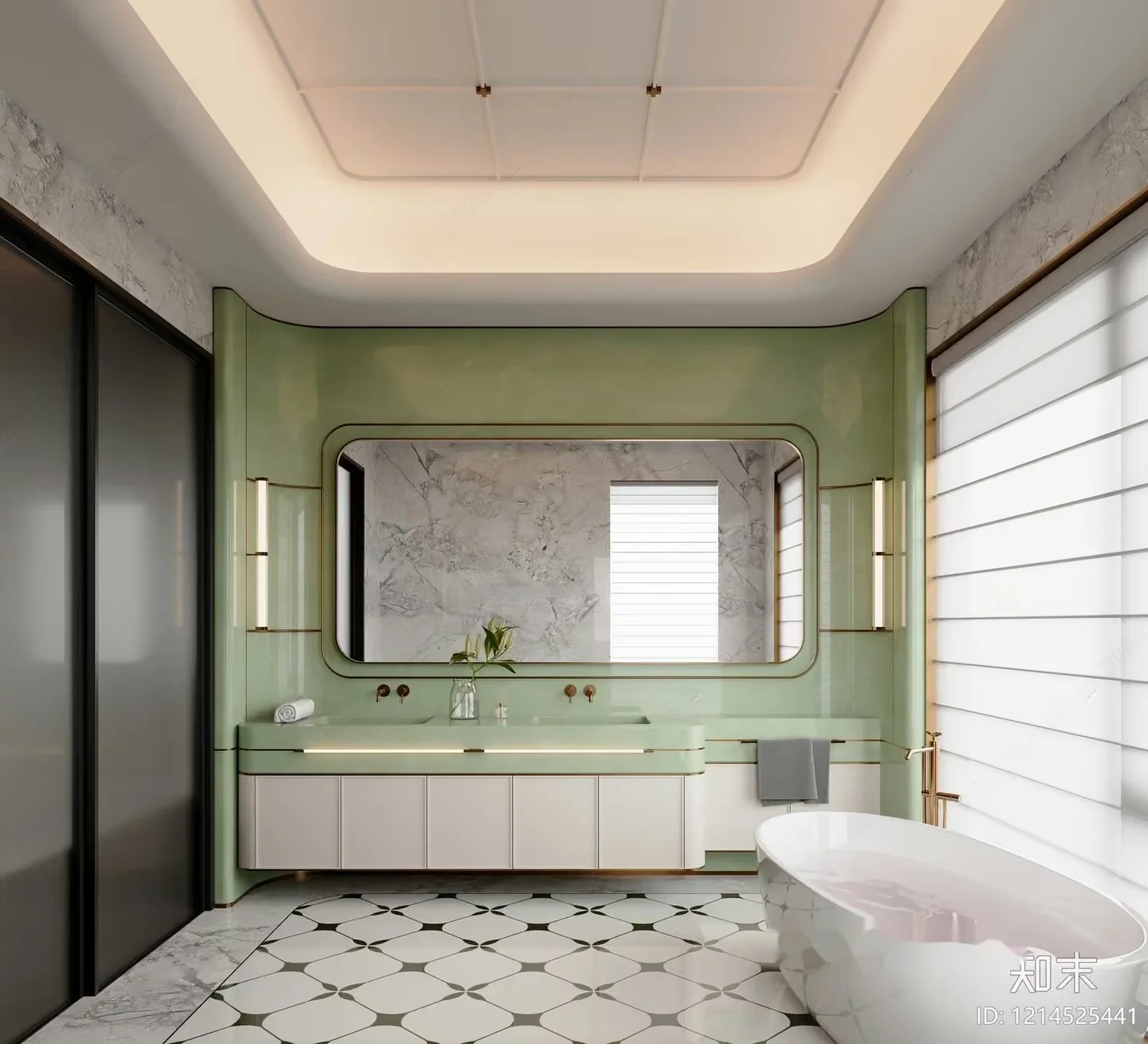 Modern Bathroom Vanity 3D Model – 9982 – VRAY Render