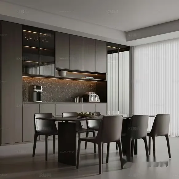 Modern Dining Room 3D Model – 17322 – VRAY Render